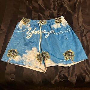 YoungLA Tropical Blue Basketball Shorts